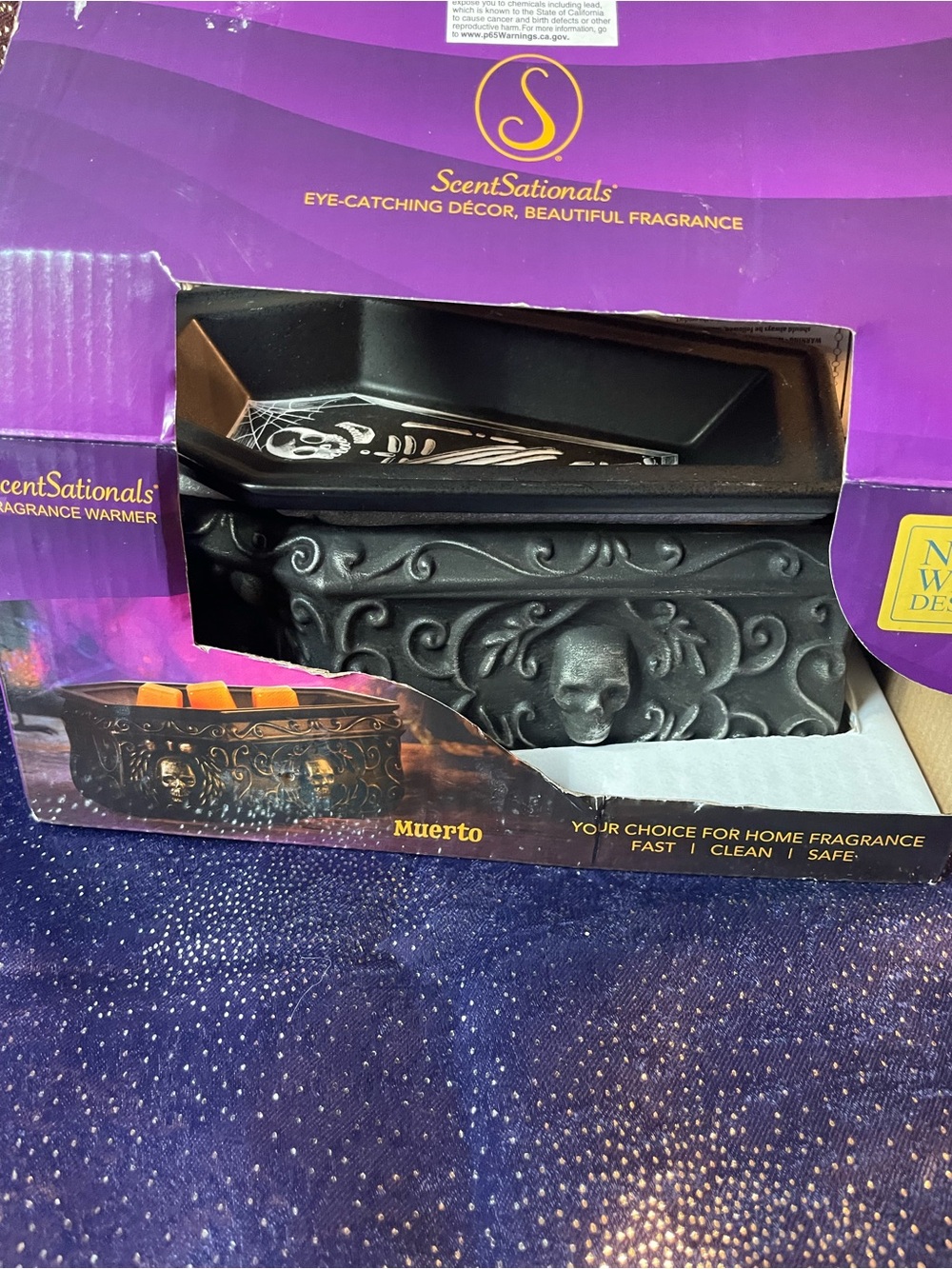 Black 'Muerto' Decorative Wax Warmer